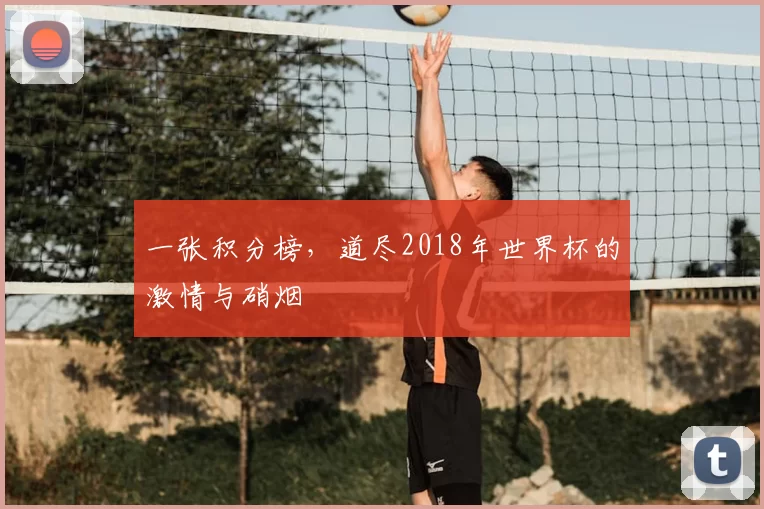 一张积分榜,道尽2018年世界杯的激情与硝烟